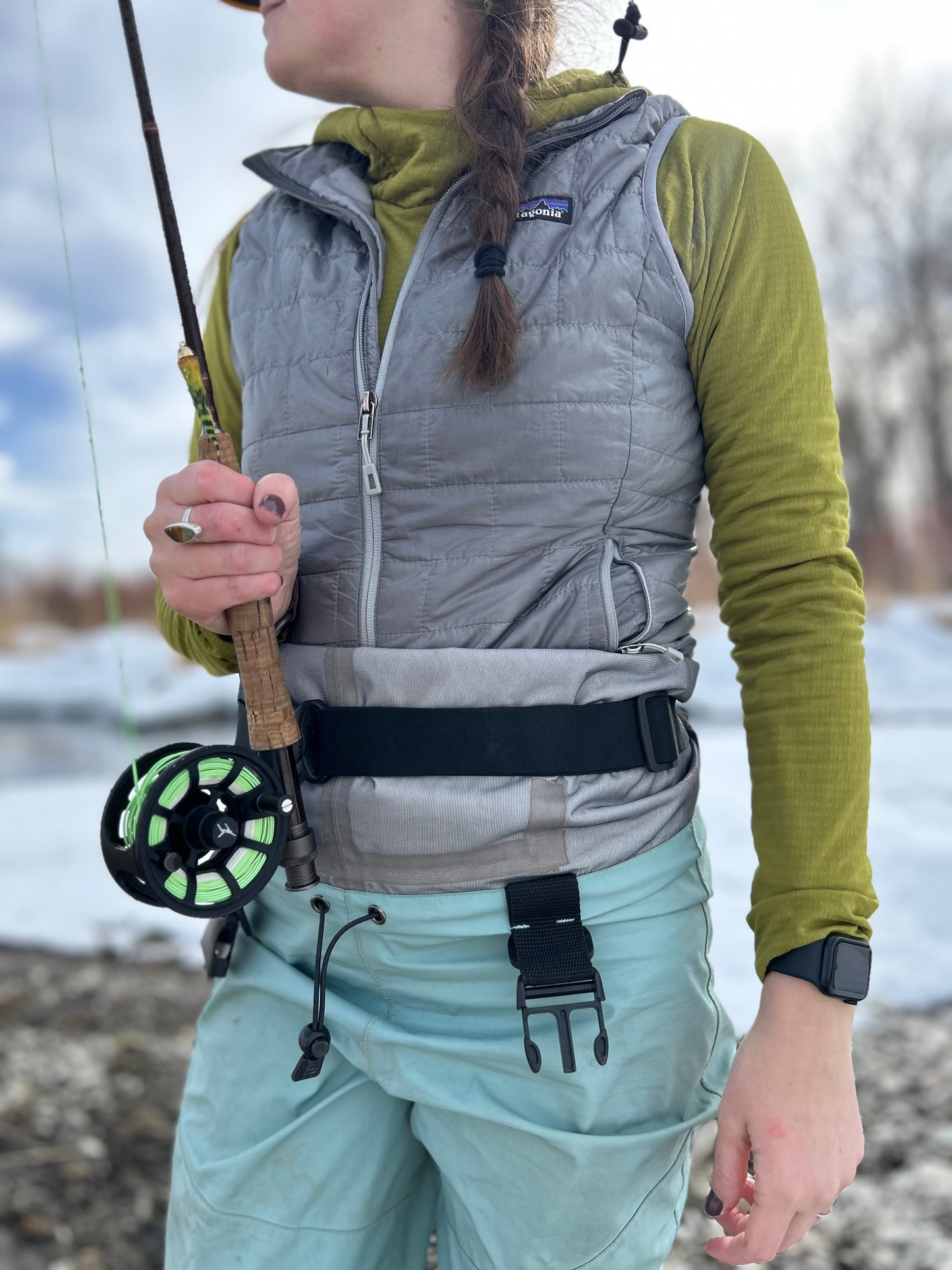 Power Grid™ Lightweight Base Layer Hoodie in Olive