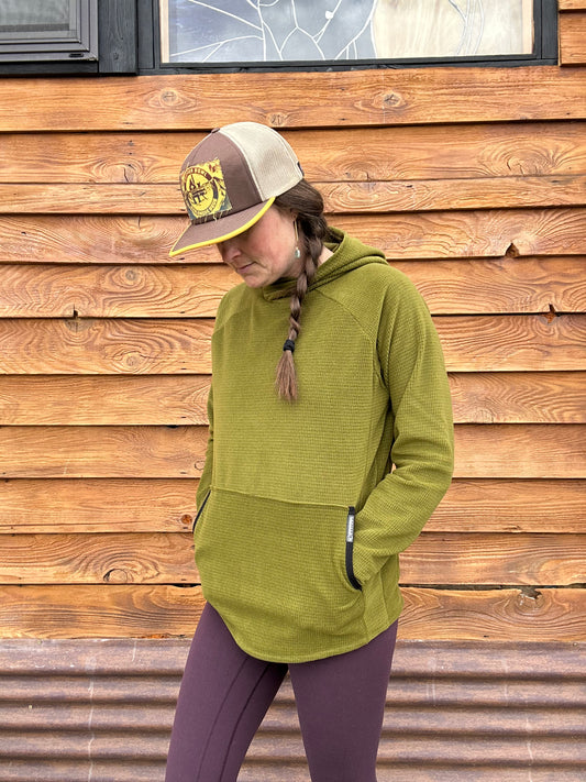 Power Grid™ Kangaroo Pocket Hoodie in Kelp