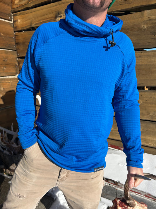 Ready Made Power Grid™ Base Layer Hoodie in Royal - Men's Medium