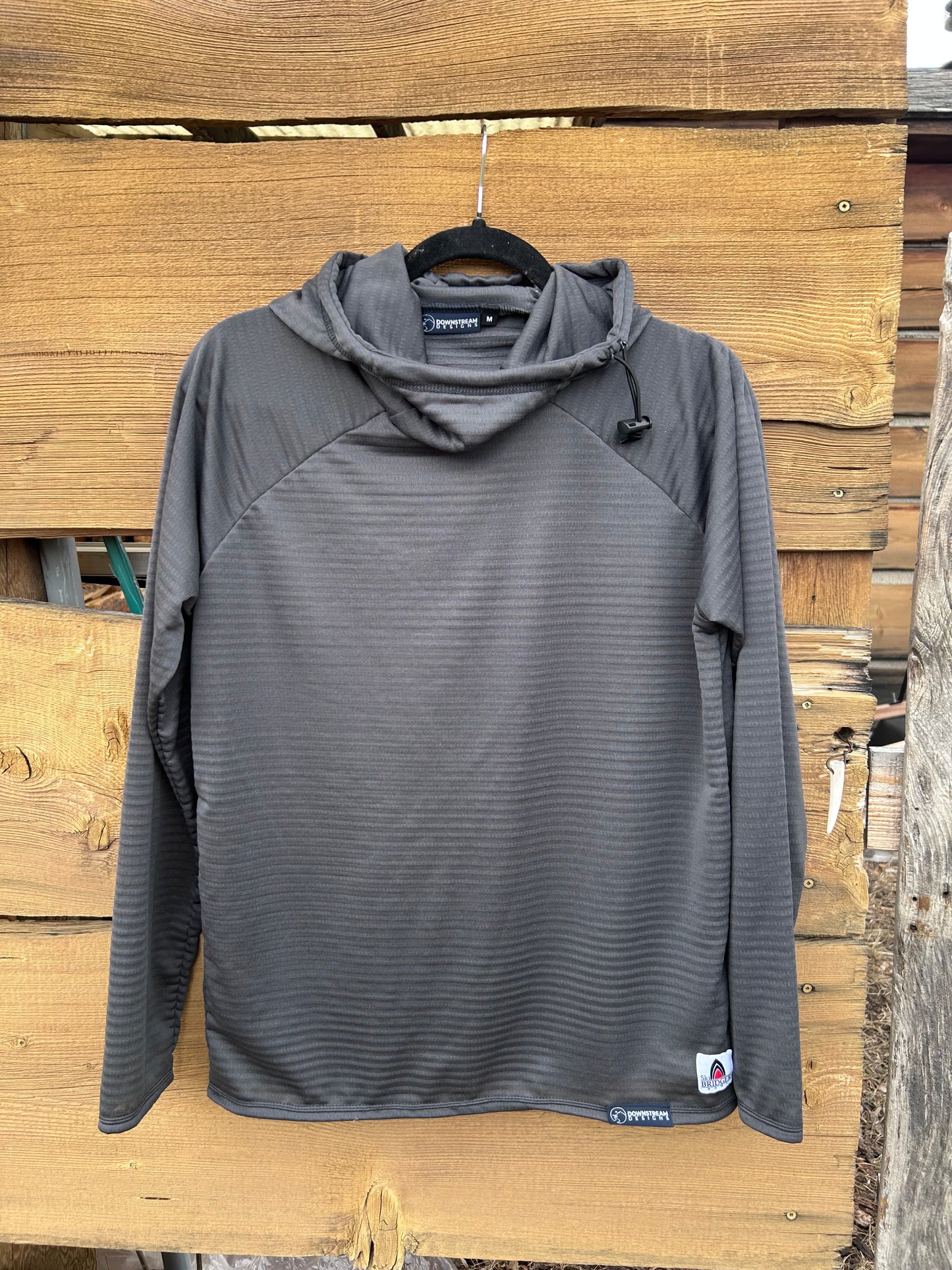 Power Grid™ Lightweight Base Layer Hoodie in Charcoal