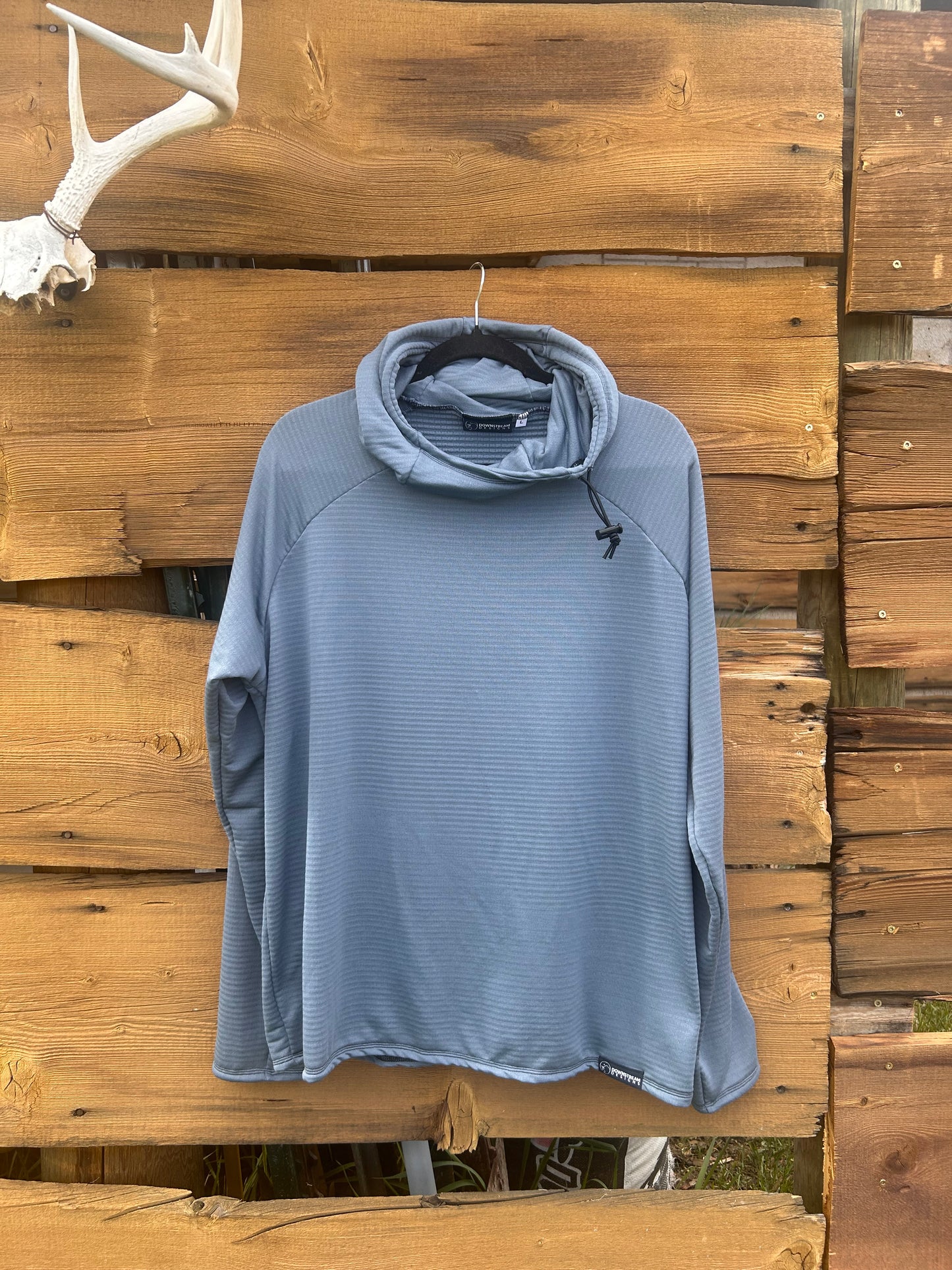 Power Grid™ Lightweight Base Layer Hoodie in Blue Slate