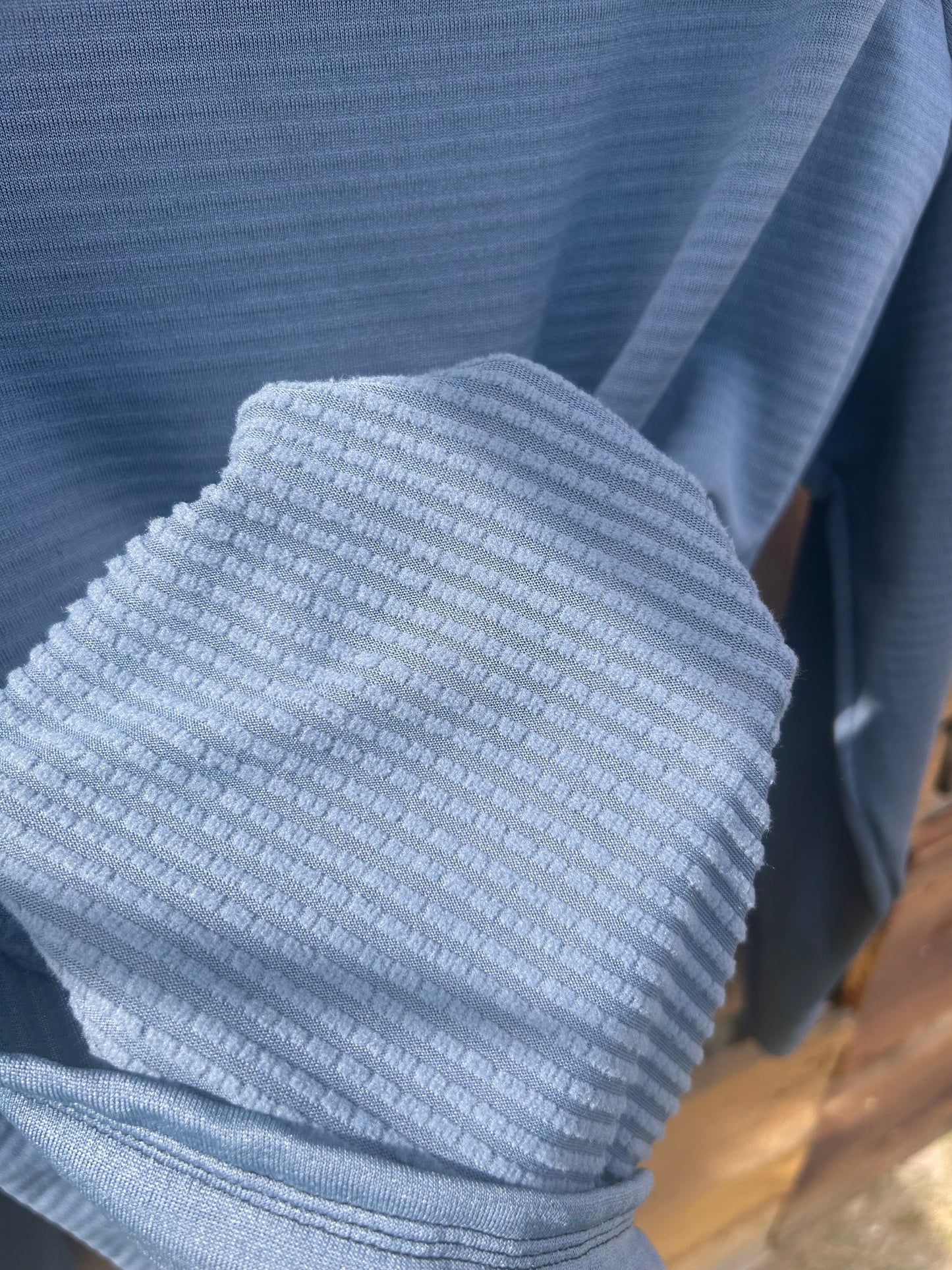 Power Grid™ Lightweight Base Layer Hoodie in Blue Slate