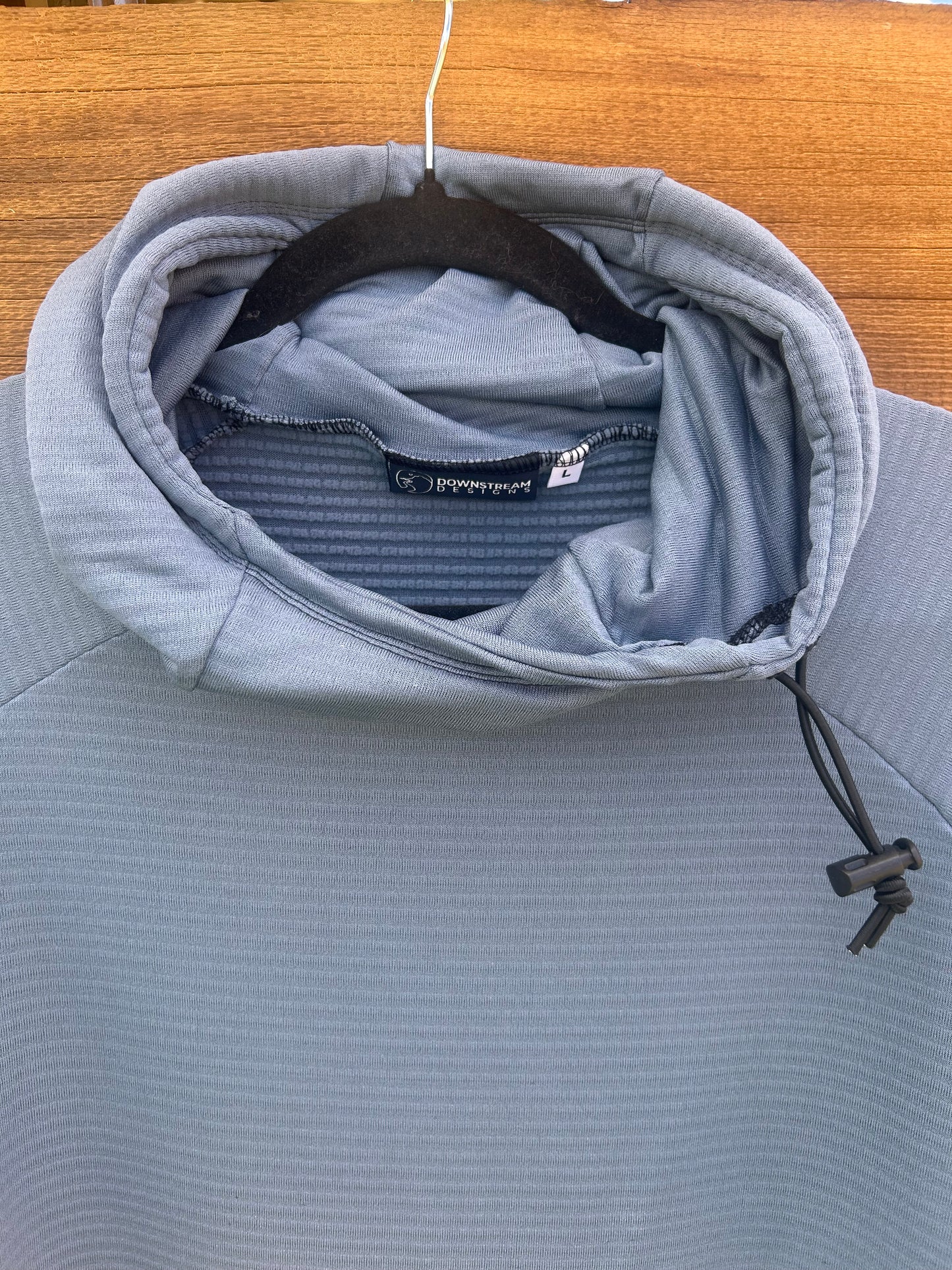 Power Grid™ Lightweight Base Layer Hoodie in Blue Slate